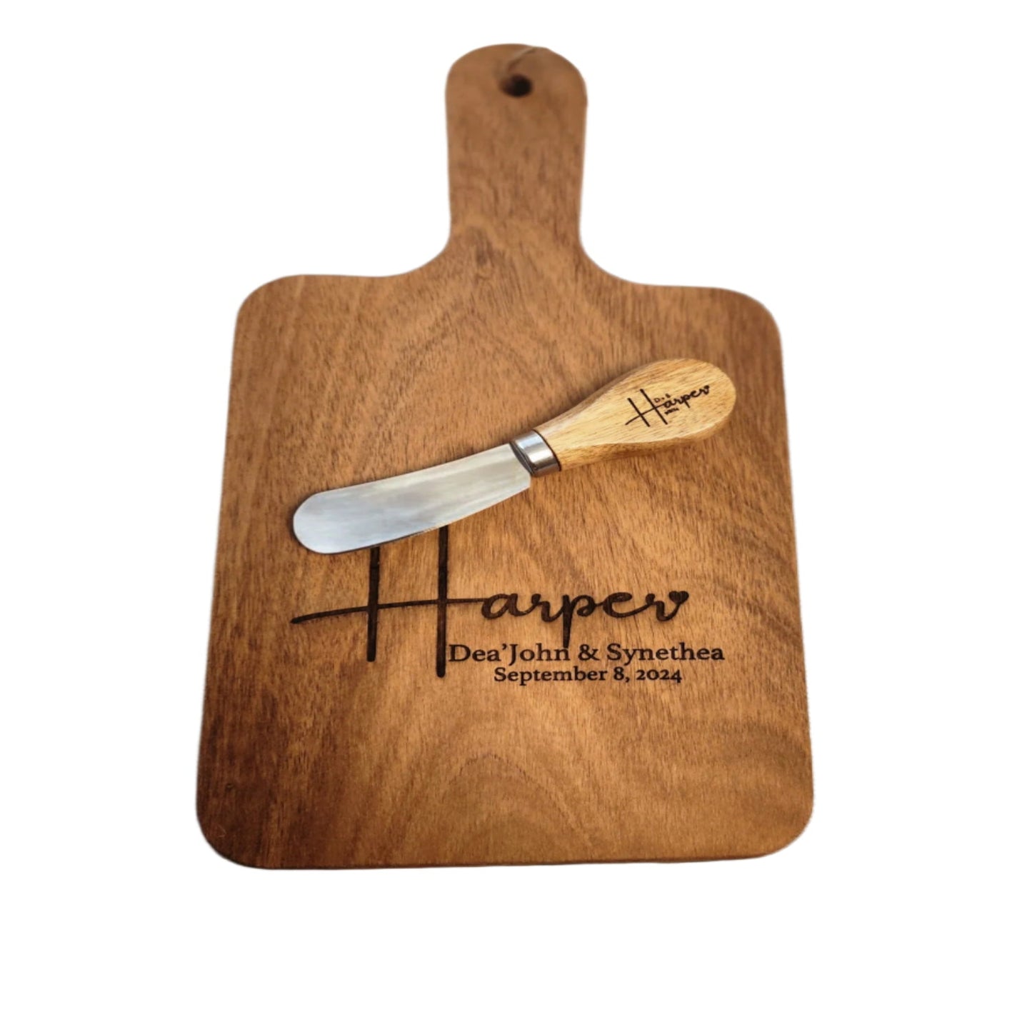 Personalized Acacia Wood Charcuterie (Rectangle) | Sage and Silva