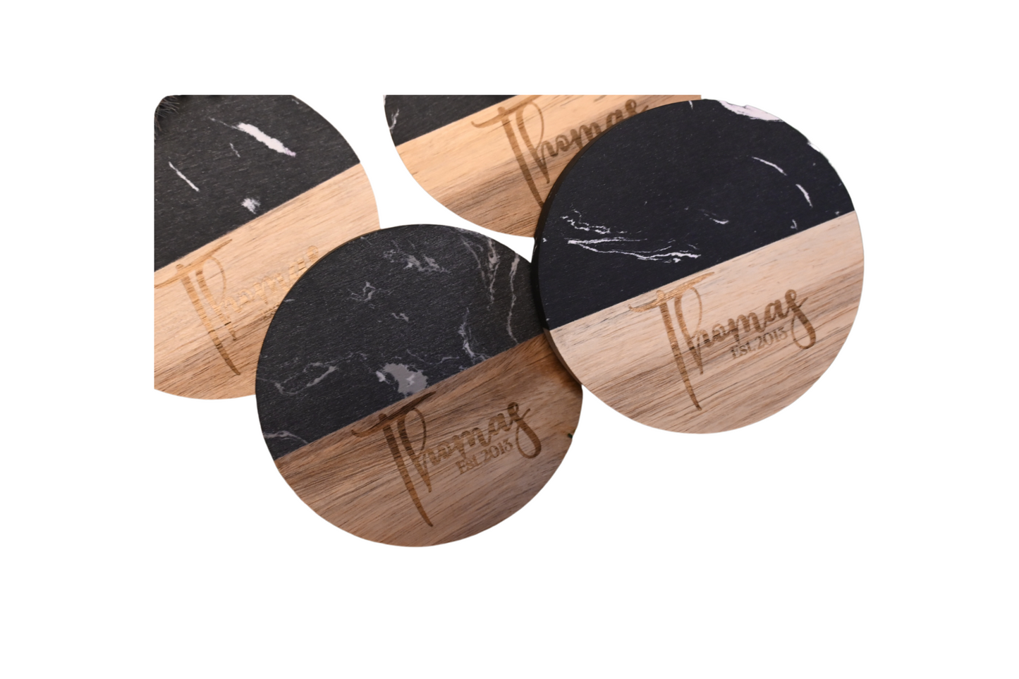 Personalized Coaster Set - Circle | Sage & Silva