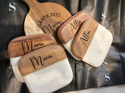 Personalized Coaster Set - Square | Sage & Silva